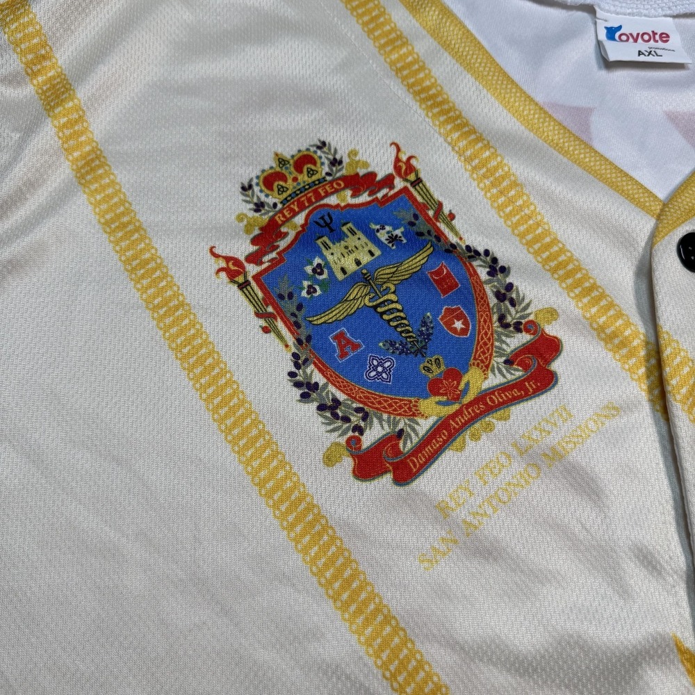 San Antonio Missions Jersey Mens XL White Baseball Rey Feo 77 Fiesta Promo - Picture 5 of 9